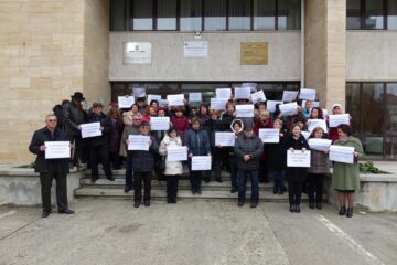 Protestul de ieri din fața APIA Suceava