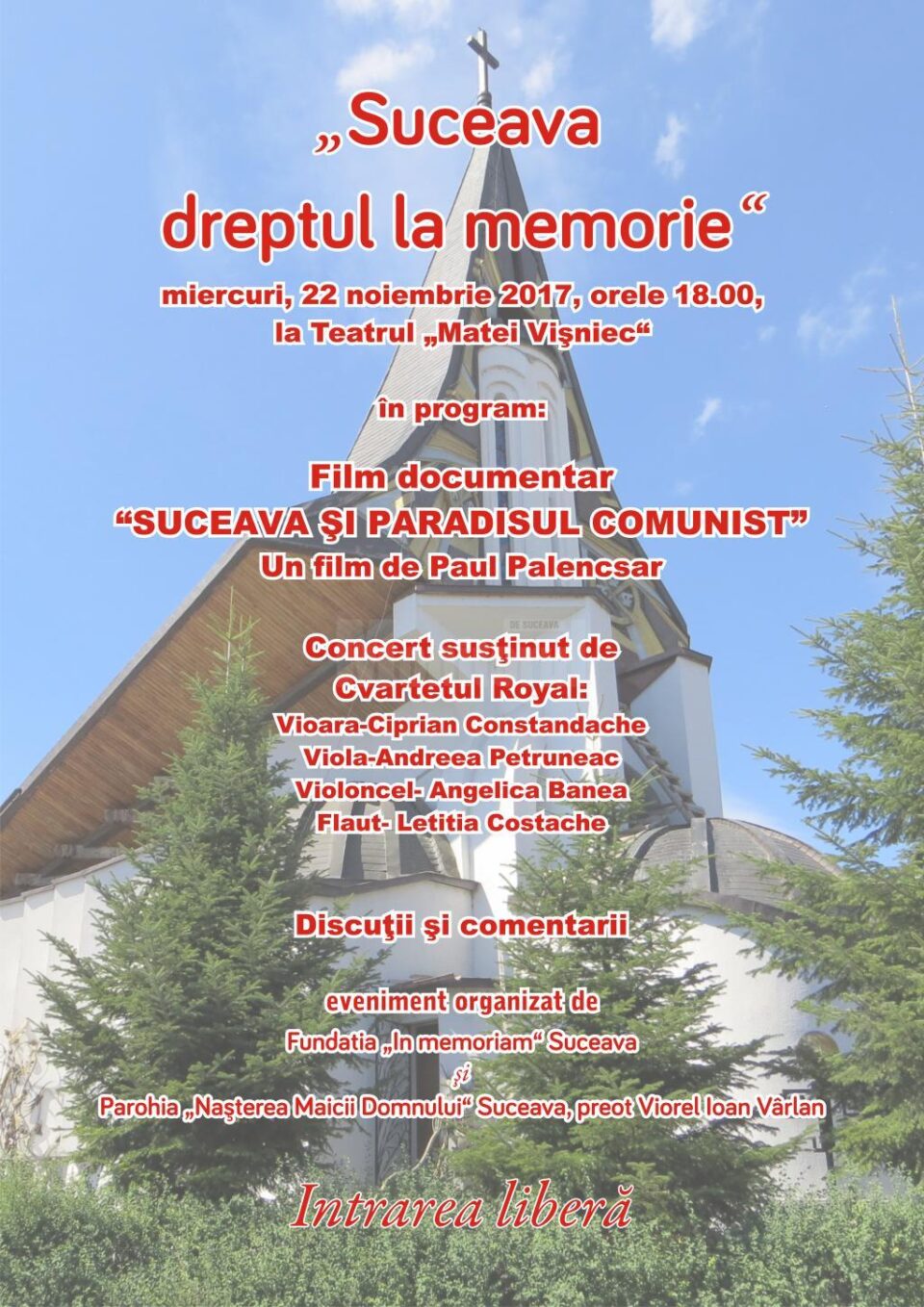 "Suceava, dreptul la memorie", la Teatrul "Matei Vișniec"