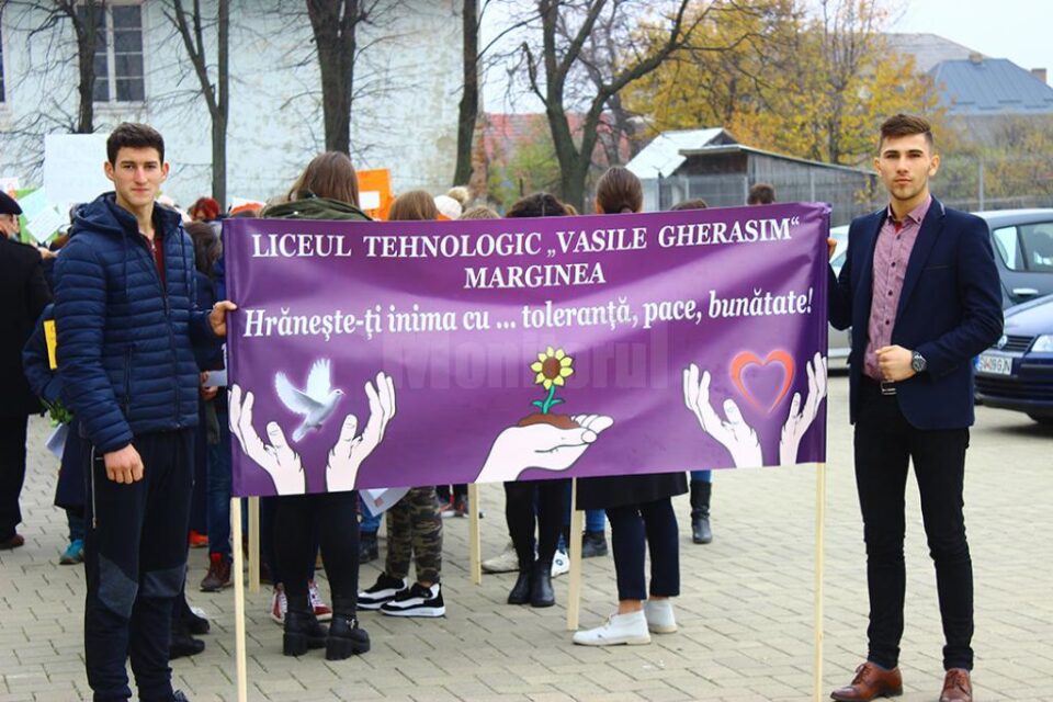 Marș antiviolență desfășurat la Marginea