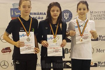 Ioana Ursu (mijloc) a fost desemnată cea mai bună sportivă la categoria fete 11 ani