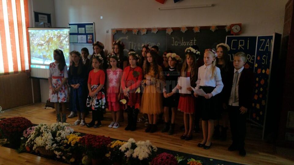 „Crizanteme, culoare și poezie”, la școala din Iaslovăț