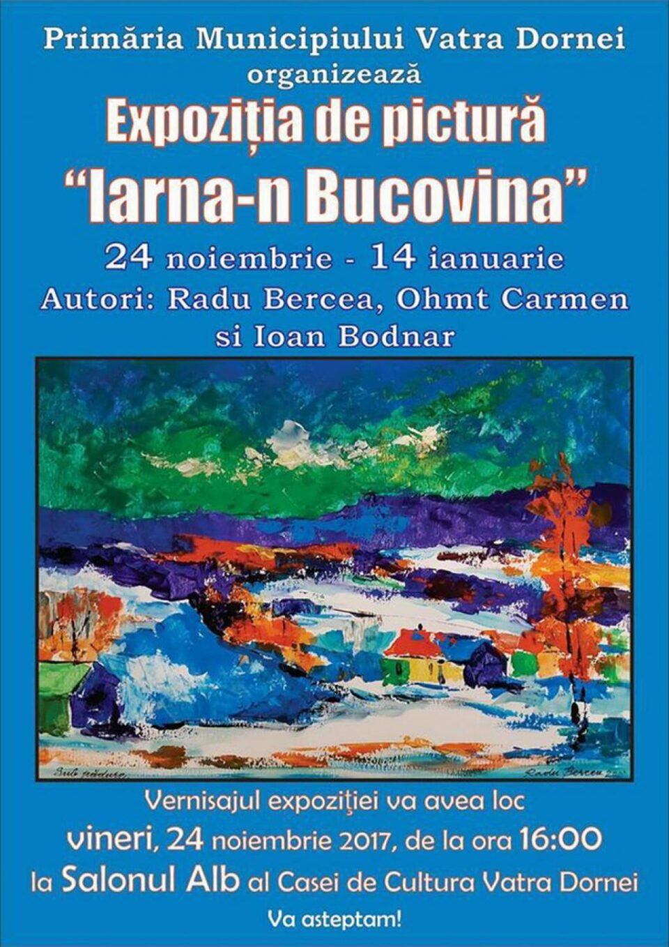 „Iarna-n Bucovina”, la Casa de Cultură „Platon Pardău”