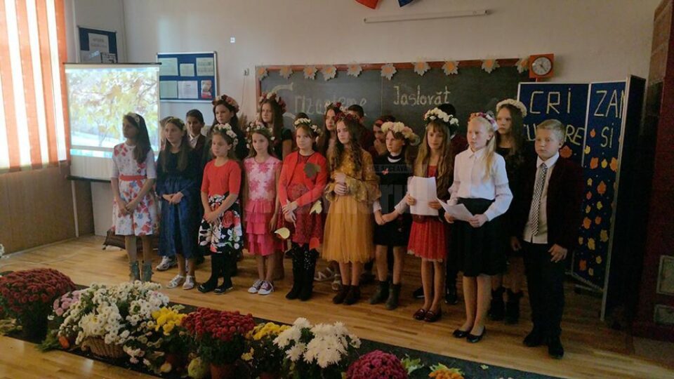 Crizanteme, culoare și poezie, la Școala Iaslovăț