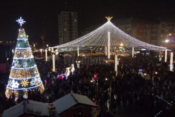 Luminile de sarbatoare din centrul Sucevei