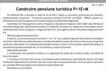Construire pensiune turistica P+1E+M