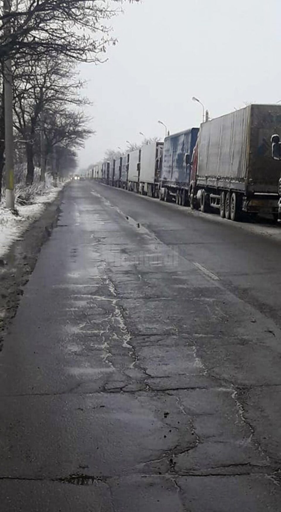 Luni seară, coada se întindea din vamă până în orașul Siret, adică pe aproximativ 3 kilometri Luni seară, coada se întindea din vamă până în orașul Siret, adică pe aproximativ 3 kilometri