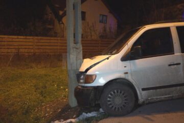 Mașina implicată în accident