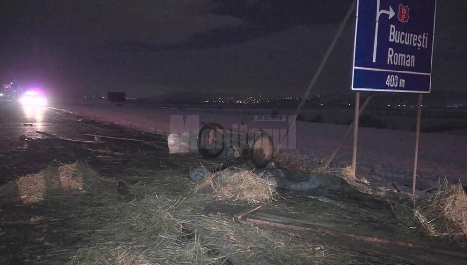 Imagini de la locul accidentului