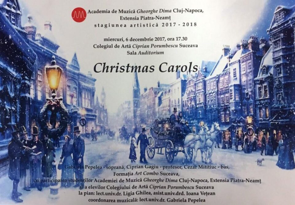Concert de colinde la Colegiul de Artă „Ciprian Porumbescu”
