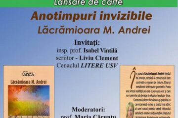 Lansare de carte, la Muzeul Bucovinei: „Anotimpuri invizibile”, de Lăcrămioara Andrei