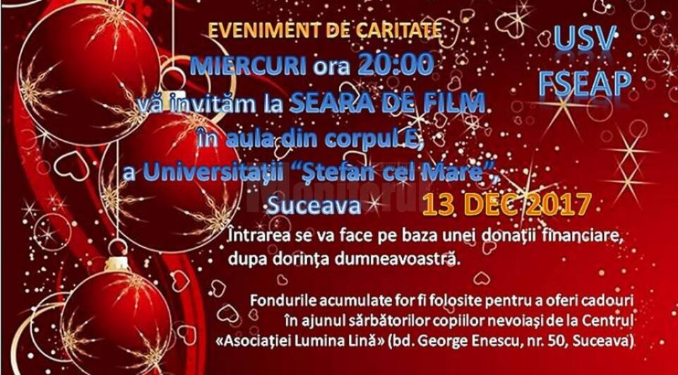 Seară de film în scop caritabil