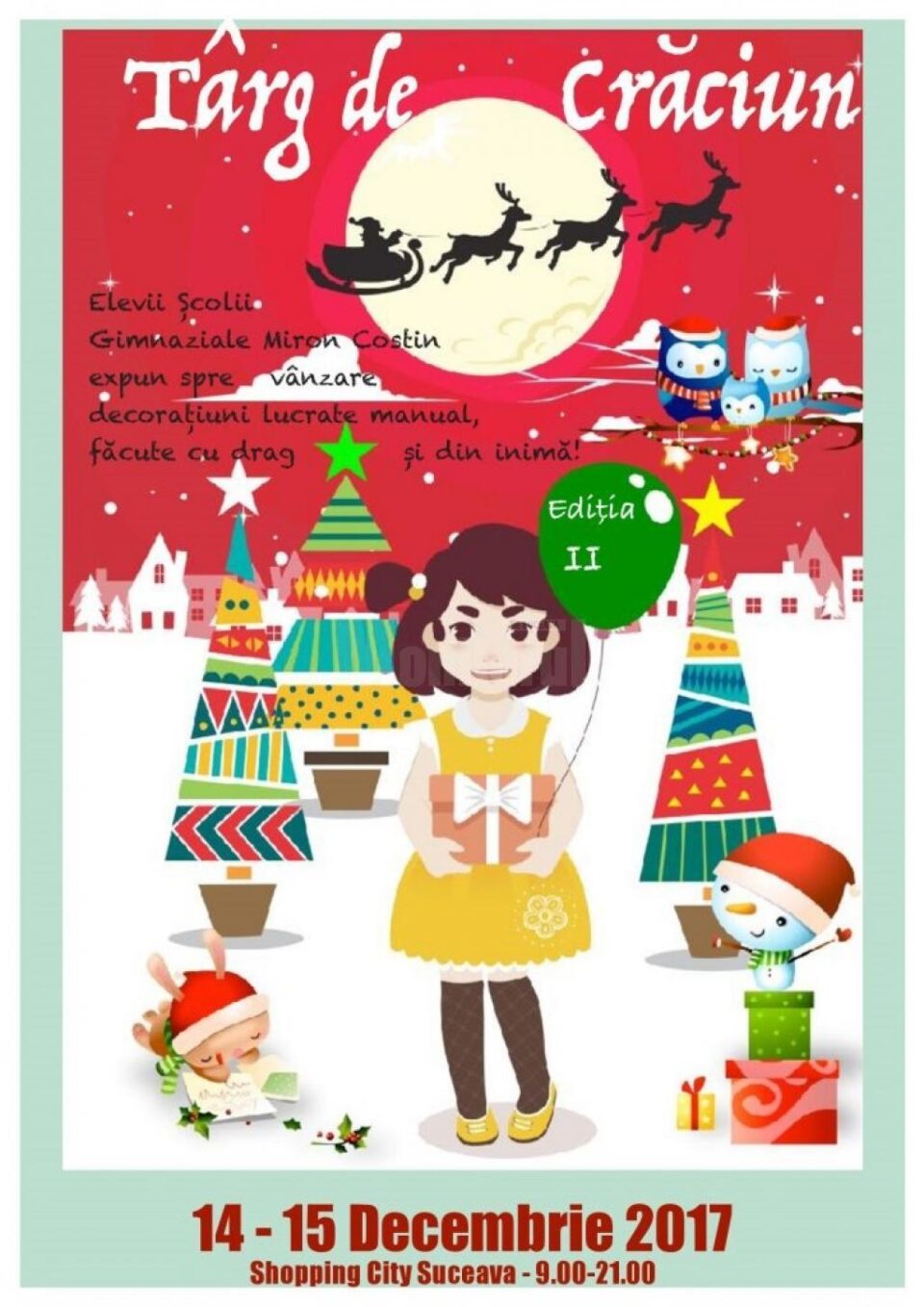 Școala „Miron Costin” organizează un Târg de Crăciun pentru copiii și tinerii defavorizați