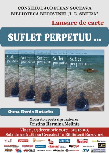 Oana-Denis Rotariu și-a lansat volumul de versuri „Suflet perpetuu...”, la Biblioteca Bucovinei