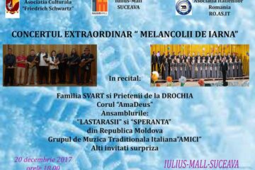 Concertul extraordinar „Melancolii de iarnă”, miercuri, la Iulius Mall Suceava