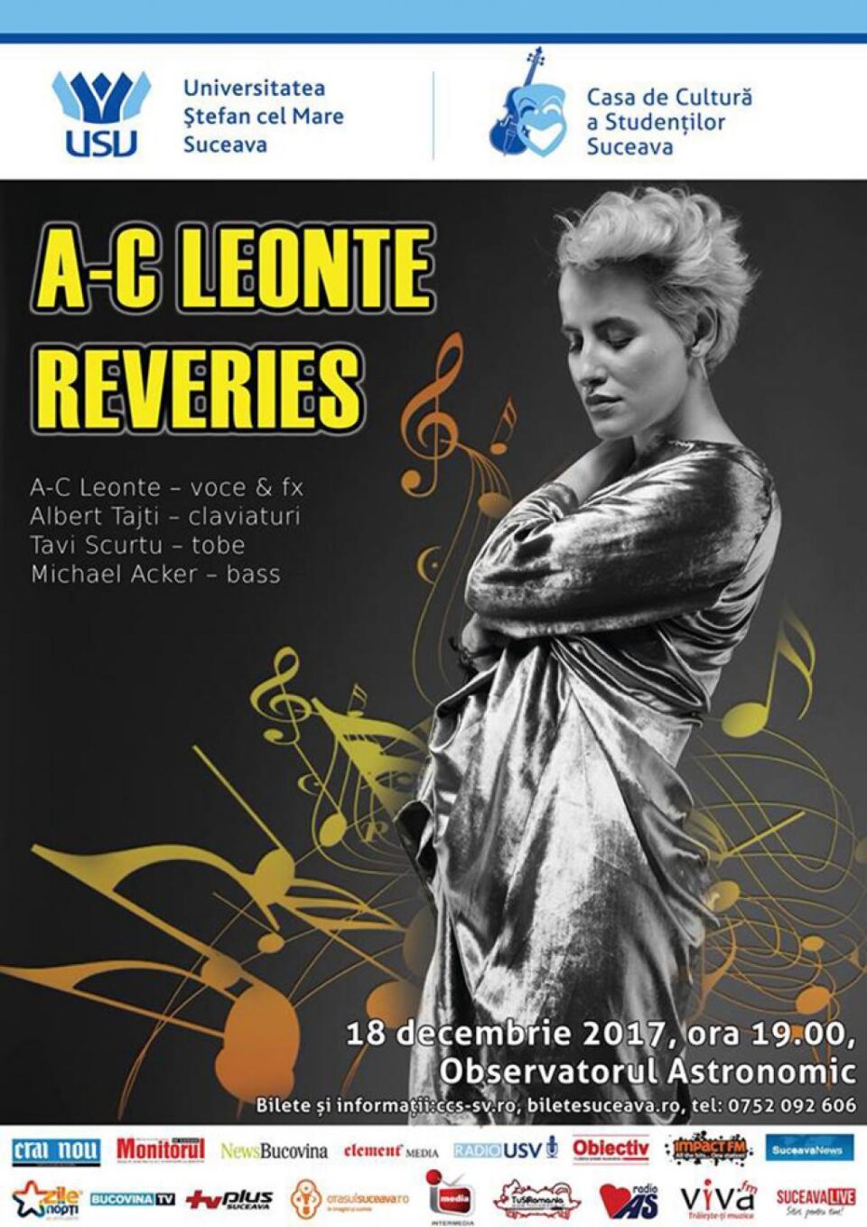 Artista Ana Cristina Leonte concertează la Suceava