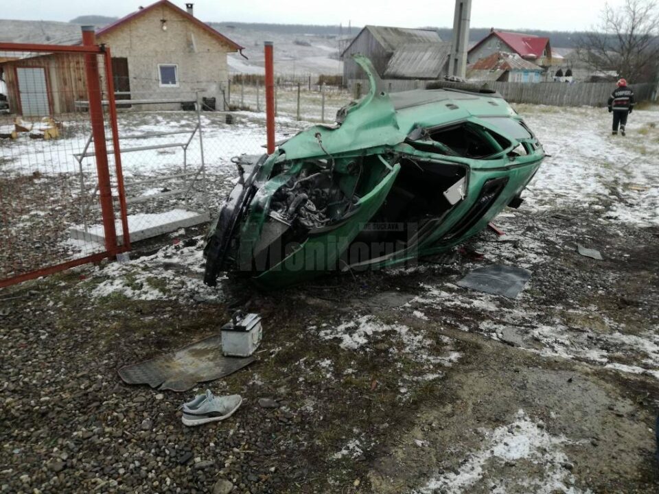 Mașina implicată în accident