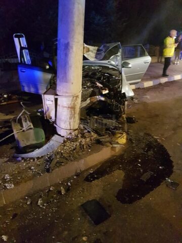 Mașina implicată în accident