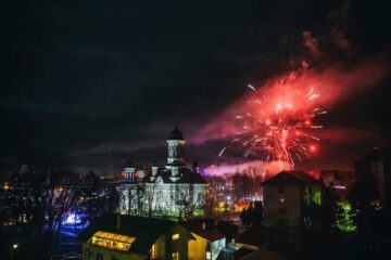 Artificii de Revelion la Radăuți Foto: Doru Clipa