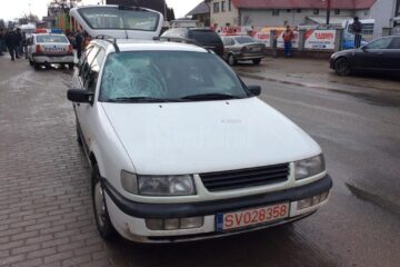 Pieton băut, acroșat de un autoturism, la Marginea