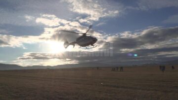 Un elicopter cu termoviziune a sprijinit cautarile