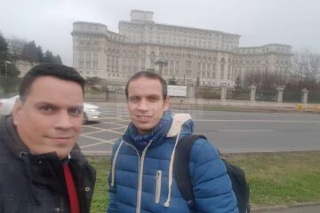 Daniel și Gabriel Lungu la Palatul Parlamentului