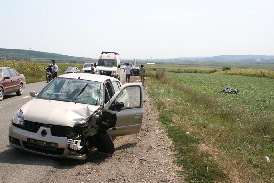Impactul cu autoturismul a fost foarte violent