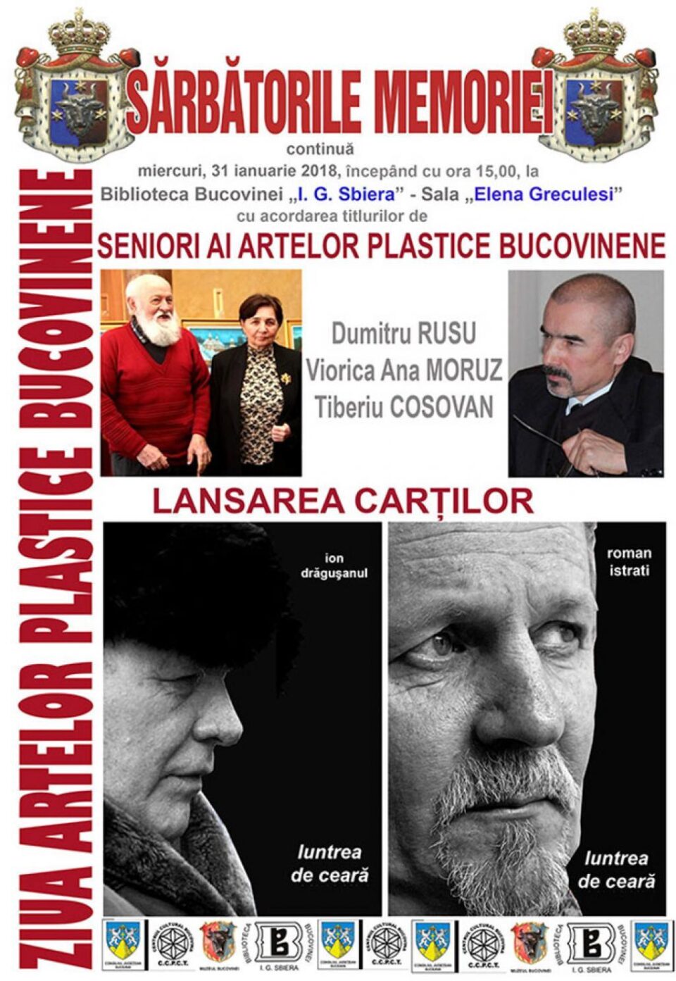 „Sărbătorile Memoriei", la Biblioteca „I. G. Sbiera”