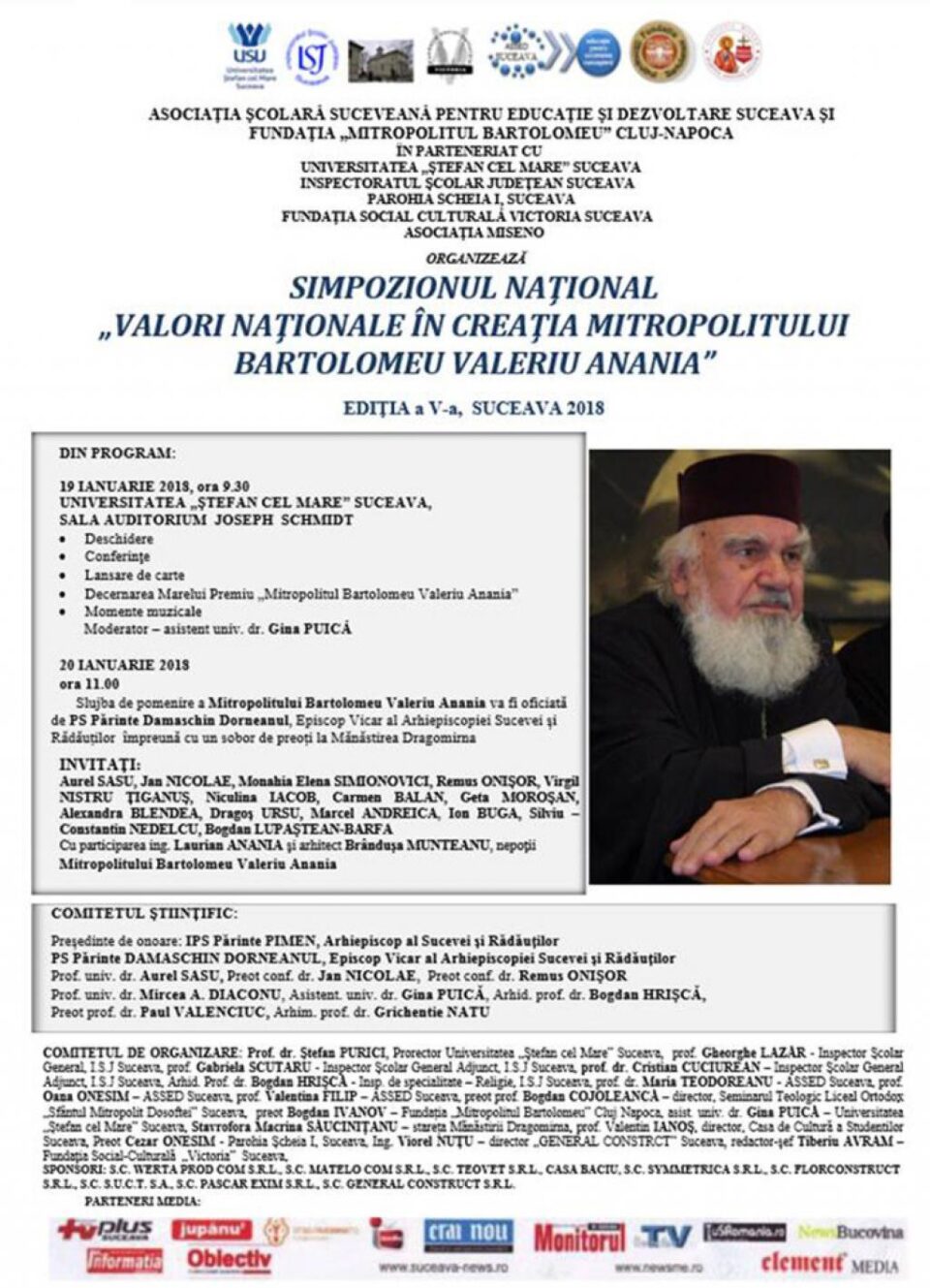 Simpozionul național „Valori naționale în creația Mitropolitului Bartolomeu Valeriu Anania”, ediția a V-a Simpozionul național „Valori naționale în creația Mitropolitului Bartolomeu Valeriu Anania”, ediția a V-a