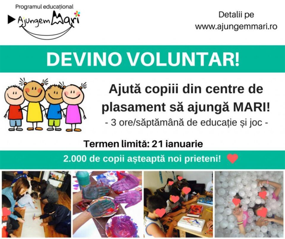 Se caută voluntari pentru pregătirea școlară a copiilor din centrele de plasament din Suceava
