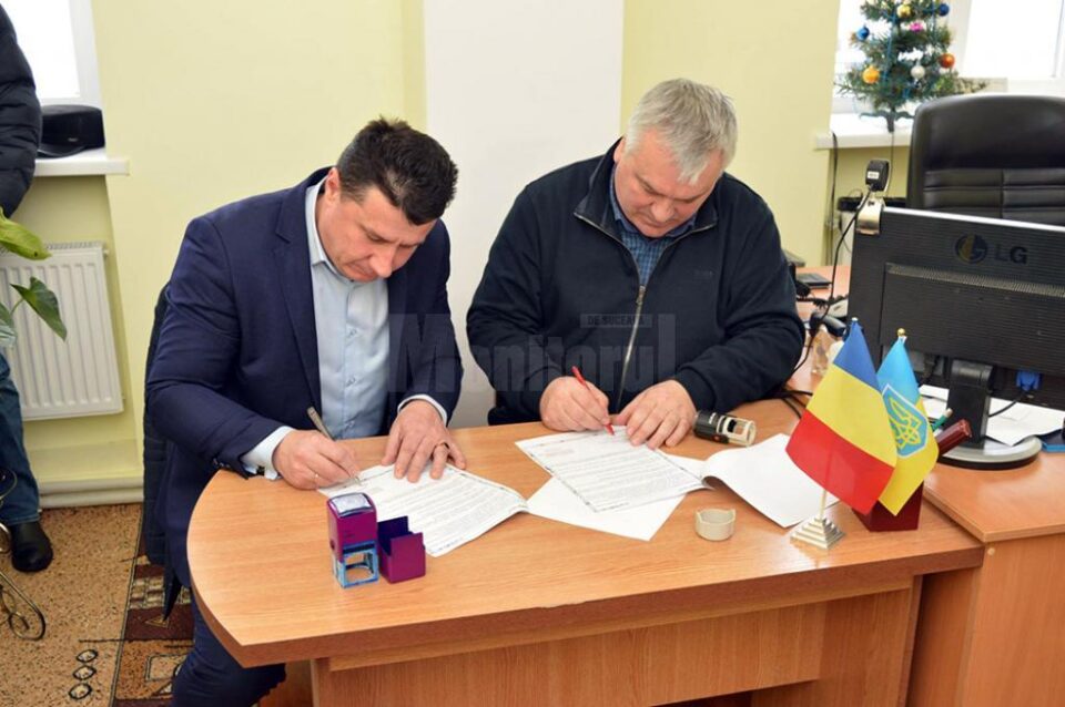 Înfrățire între orașul Cajvana și comuna Ciudei, de lângă Crasna