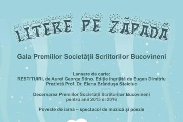Gala Premiilor Societății Scriitorilor Bucovineni, joi, la Biblioteca Bucovinei