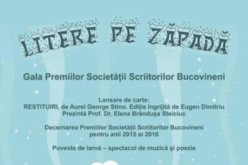 Gala Premiilor Societății Scriitorilor Bucovineni, joi, la Biblioteca Bucovinei