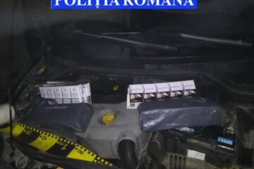În mașină au fost găsite 567 de pachete de țigări de diferite mărci