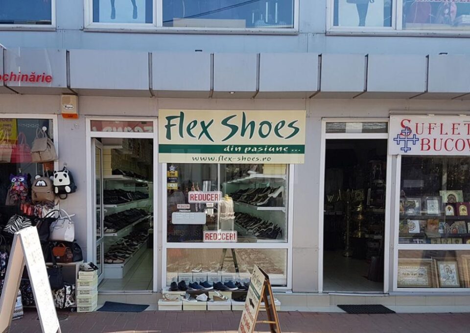 Magazinul Flex Shoes din Piața Mică face parte din lanțul de magazine deschise de firma suceveană