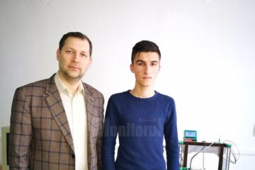 Prof. Filip Dimitrie și elevul Grigore Flavian Amariei