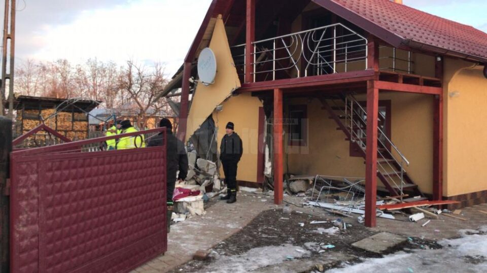 Casa afectată de explozie