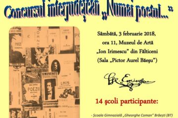 Concursul interjudețean „Numai poetul...”