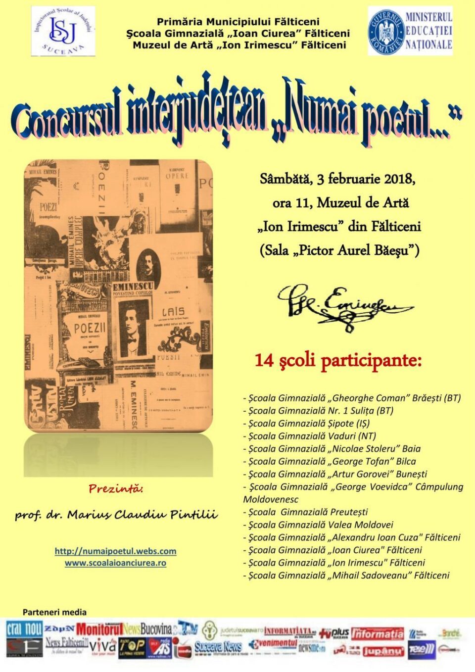 Concursul interjudețean „Numai poetul...” Concursul interjudețean „Numai poetul...”