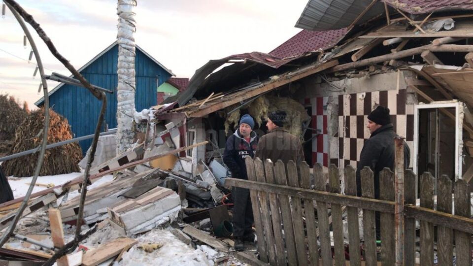 Casa afectată de explozie