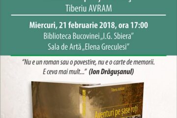 Tiberiu Avram își lansează noua sa carte la Biblioteca Bucovinei ”I. G. Sbiera” Suceava