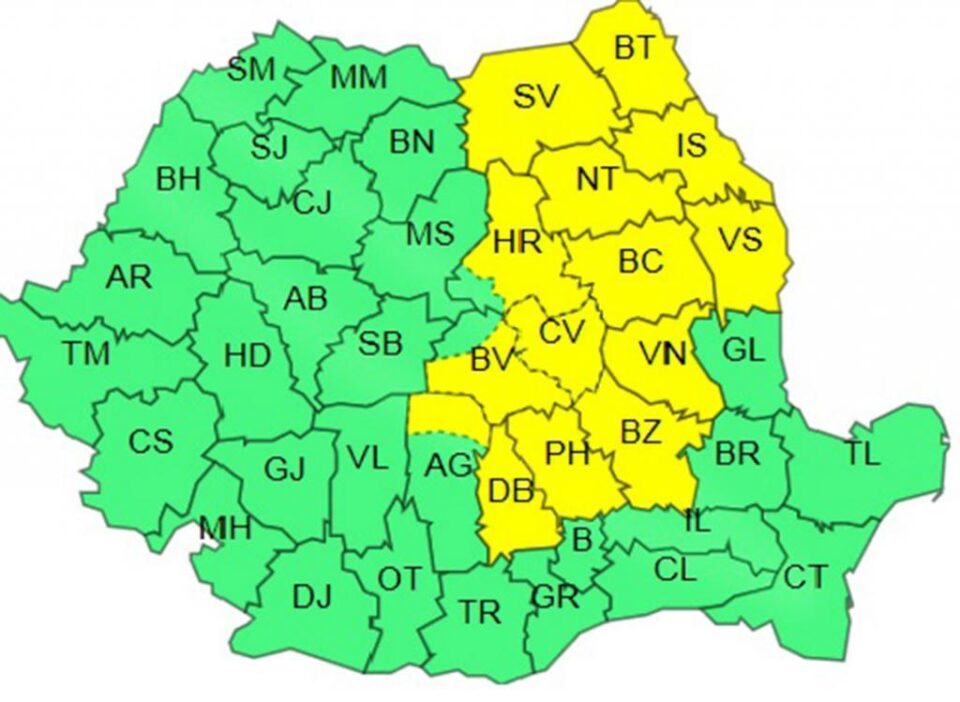 Avertizarea este valabilă pentru 14 județe
