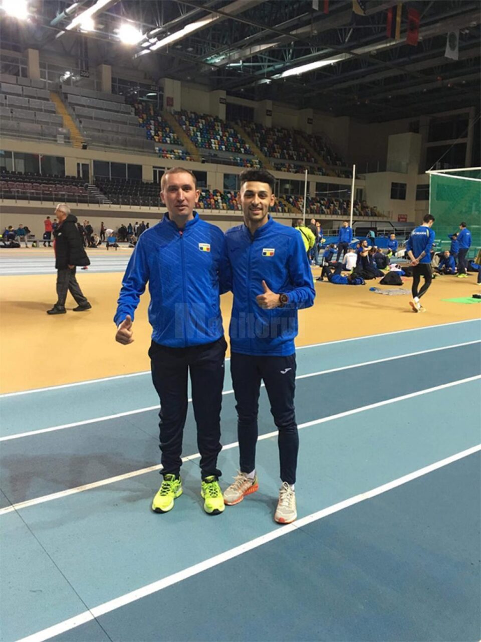 Atletul Andrei Dorin Rusu și antrenorul Cristian Prâsneac la Istanbul