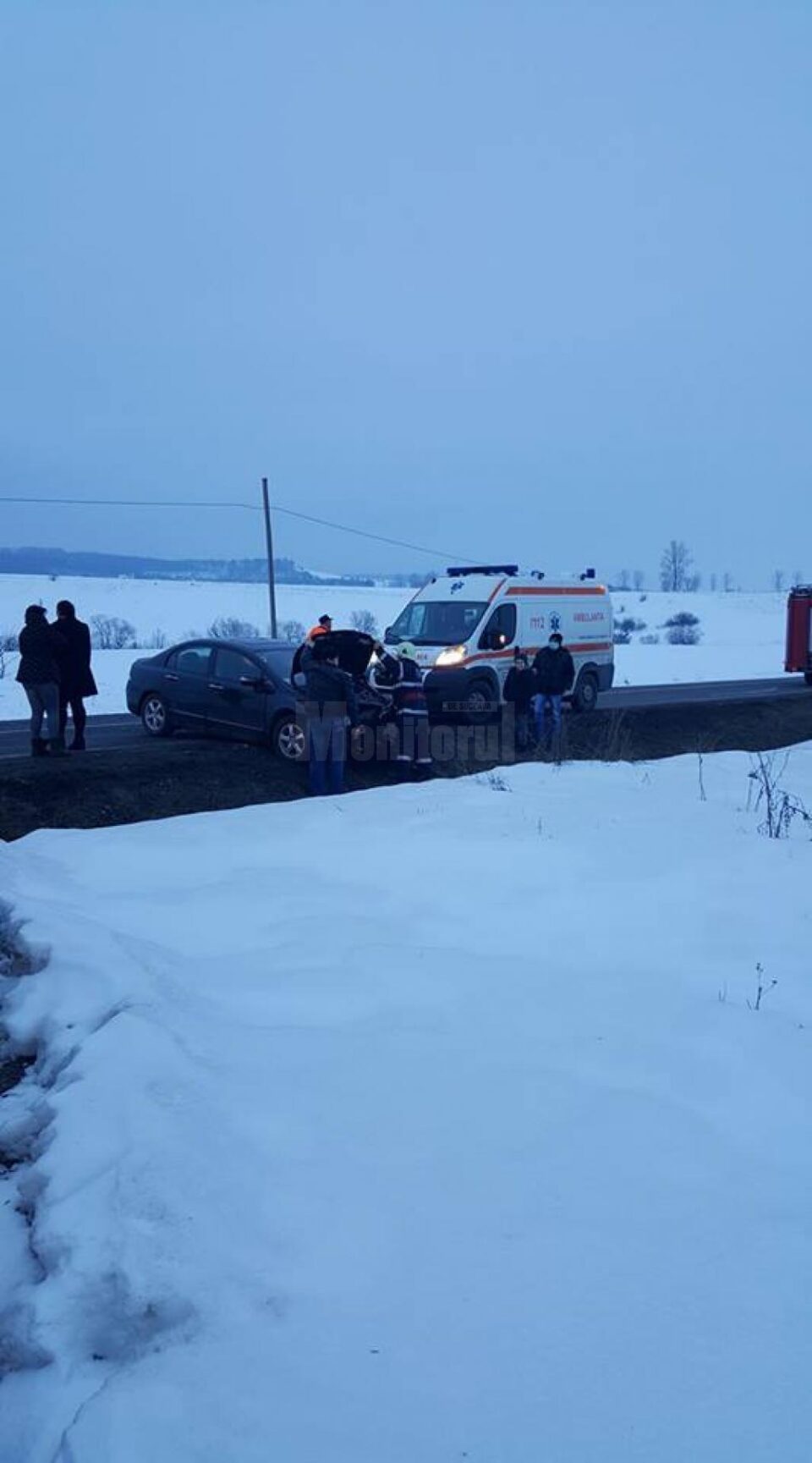 Autoturismul condus de tânără