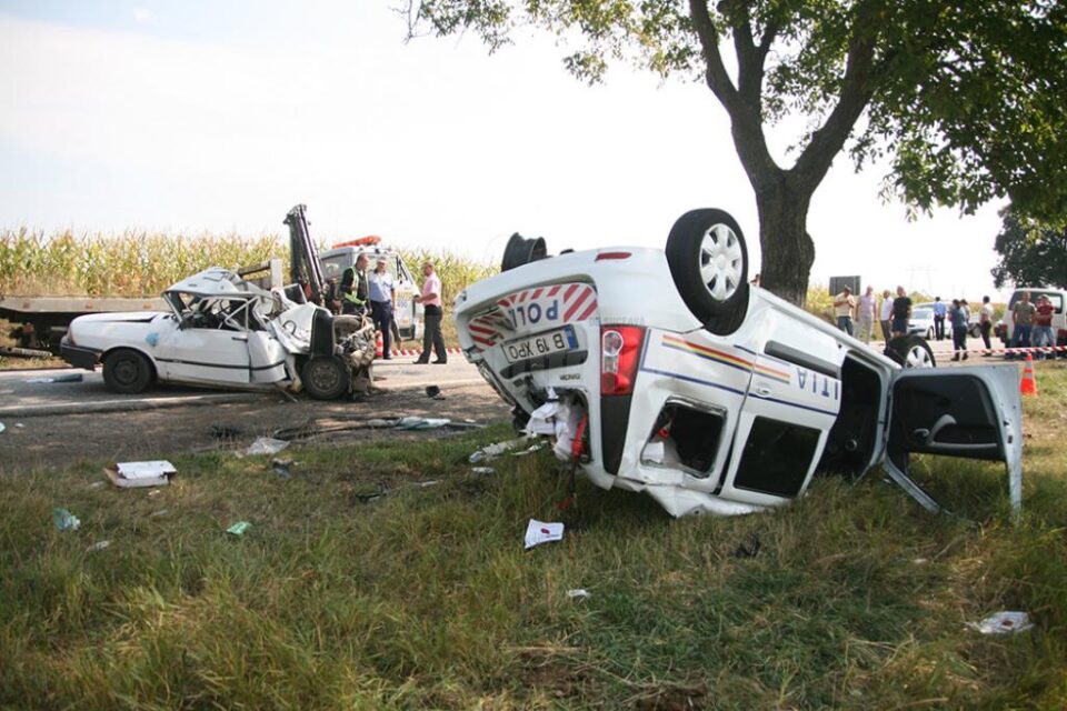 Imagini de la locul accidentului