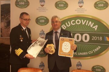 Primarul Ion Lungu cu delegația Statului Major a Forțelor Navale Române