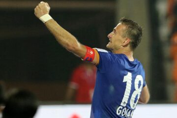 Lucian Goian a înscris golul victoriei pentru echipa sa în ultimul meci din campionatul Indiei. Foto telekomsport.ro