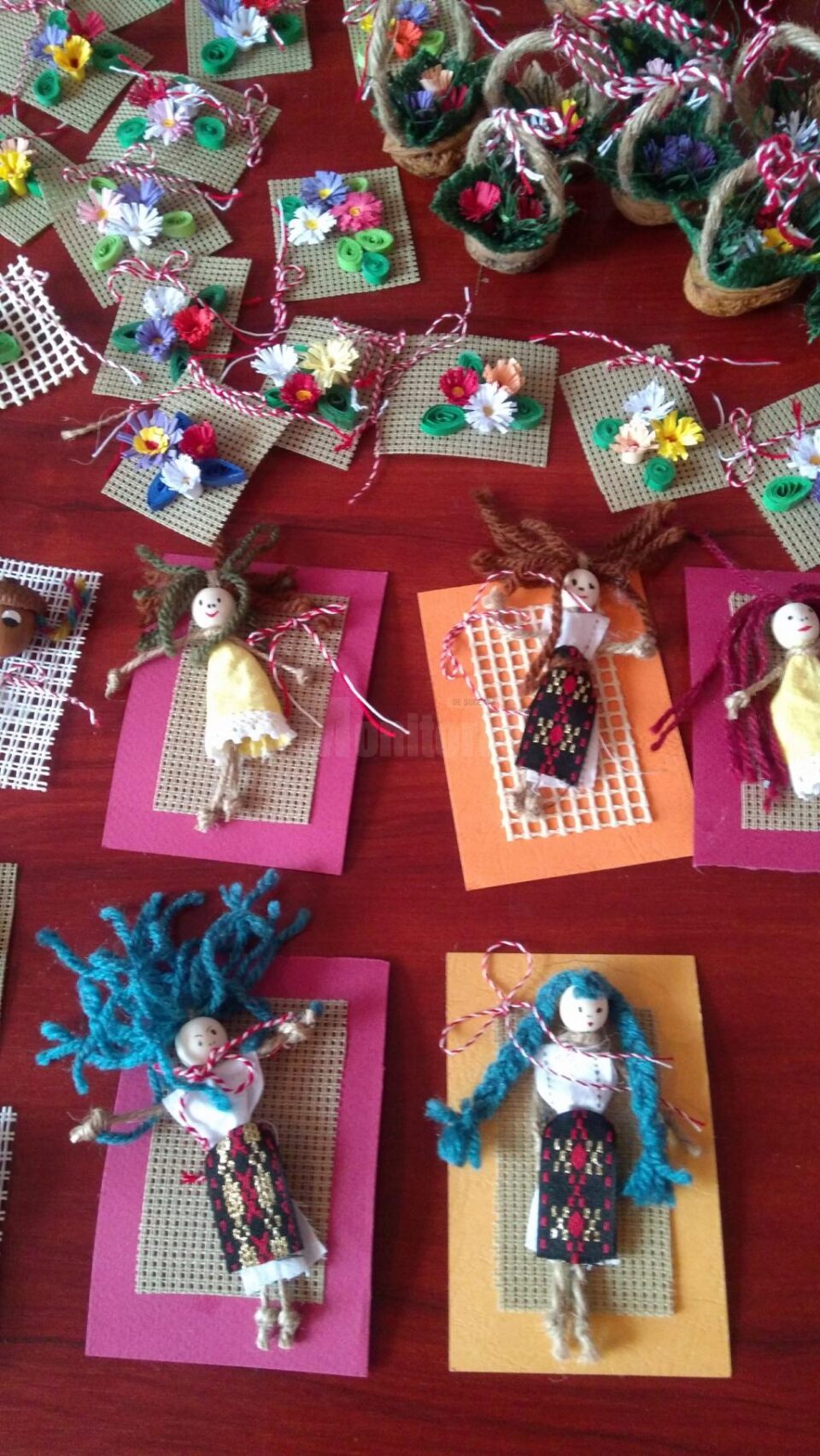 Mărțișoare confecționate de copii