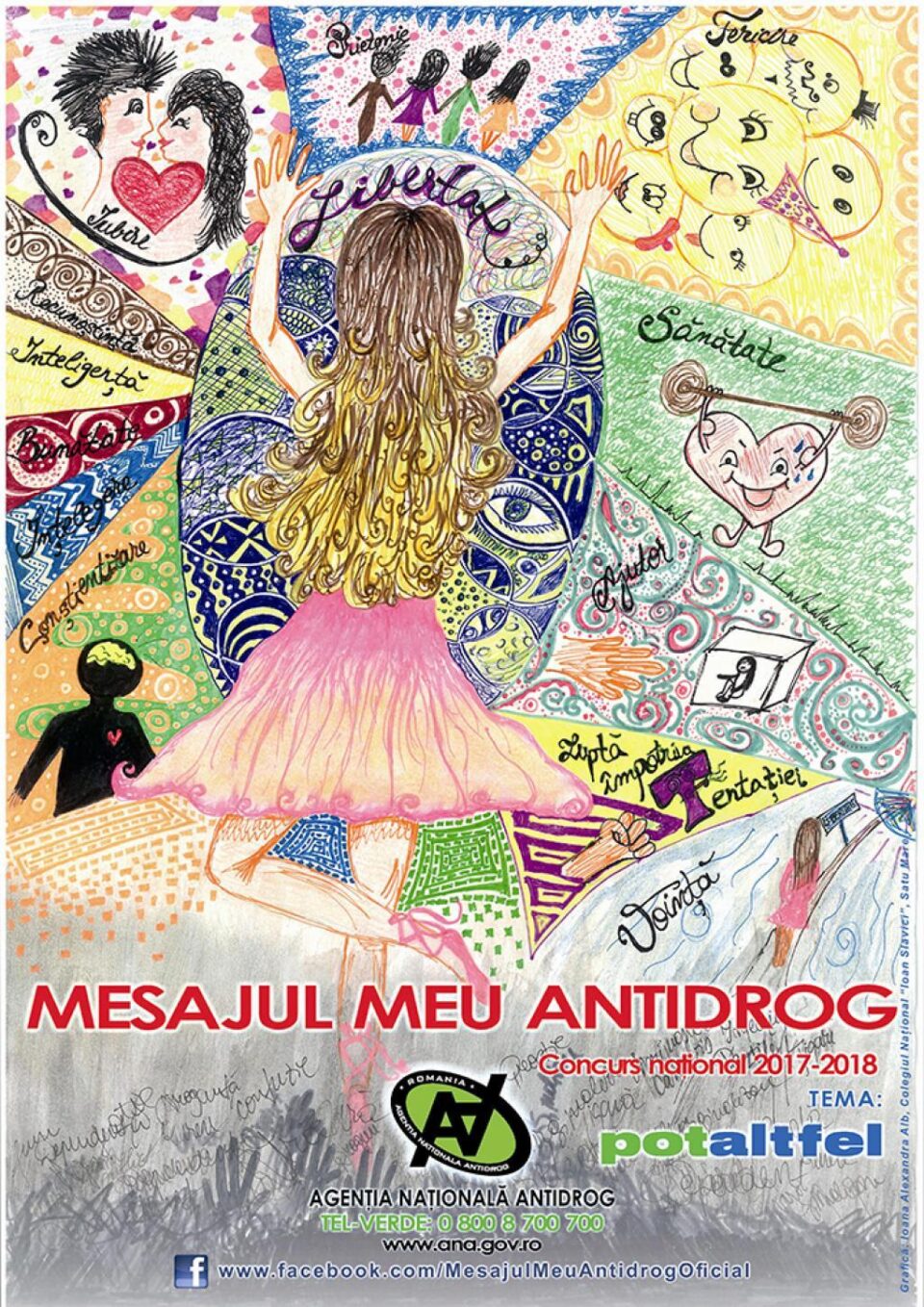 Tema concursului „Mesajul meu antidrog” este „Pot altfel!”