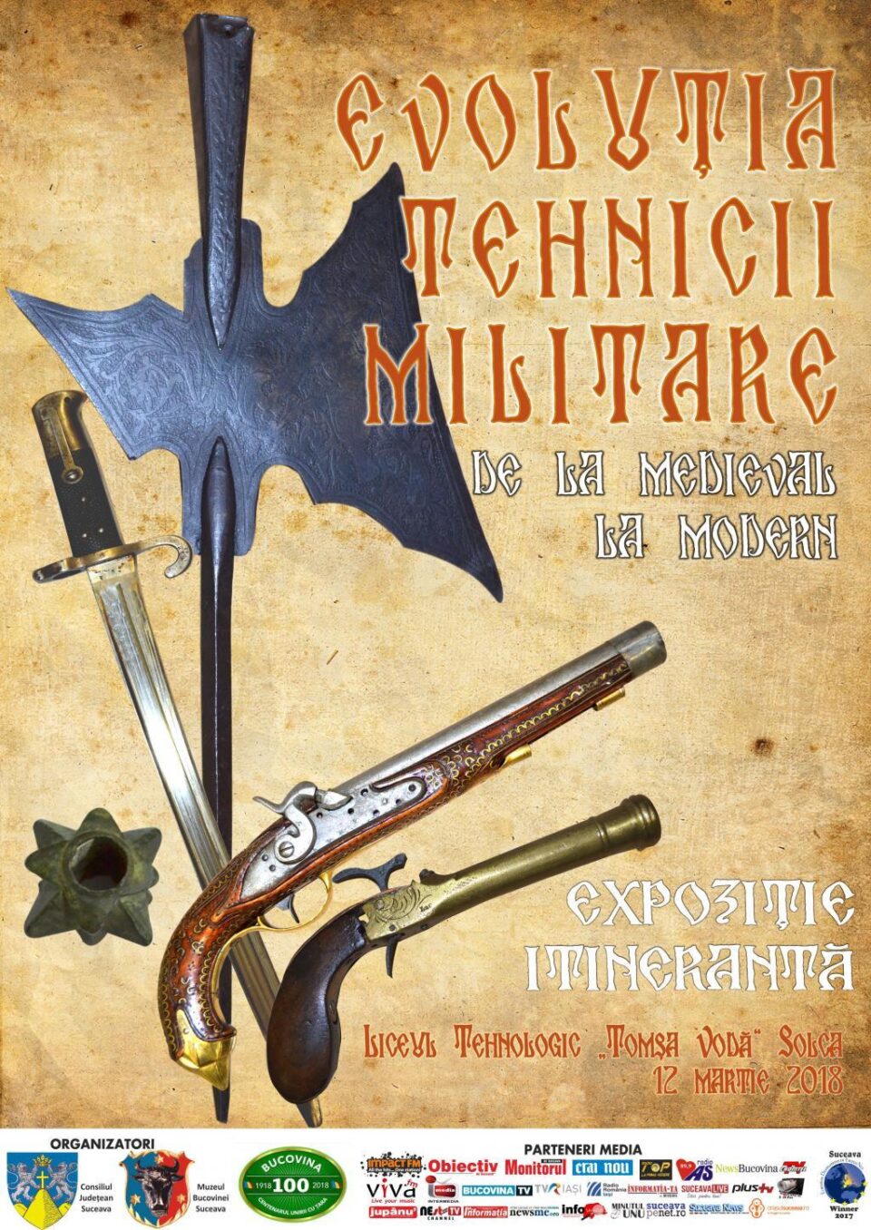 Expoziția „Evoluția tehnicii militare – de la medieval la modern”