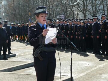 Ceremonie de depunere a Jurământului militar de către elevii jandarmi